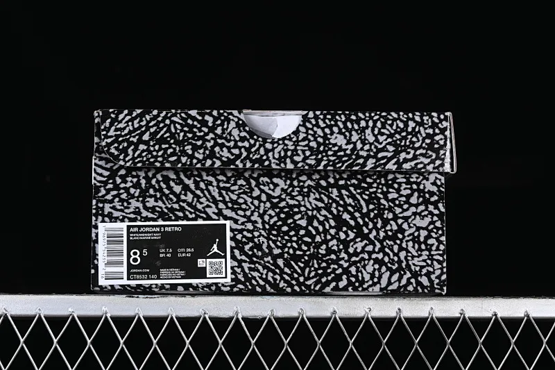 All categories Air Jordan Jordan series basketball shoes Air Jordan 3 foreign trade version Air Jordan 3 Retro "Midnight Navy" AJ3 Joe 3 midnight blue cement color CT8532-140